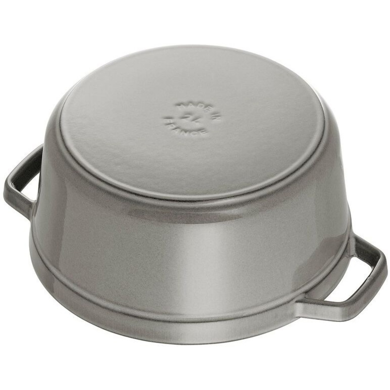 Staub Staub Ronde cocotte 22 cm, grafietgrijs