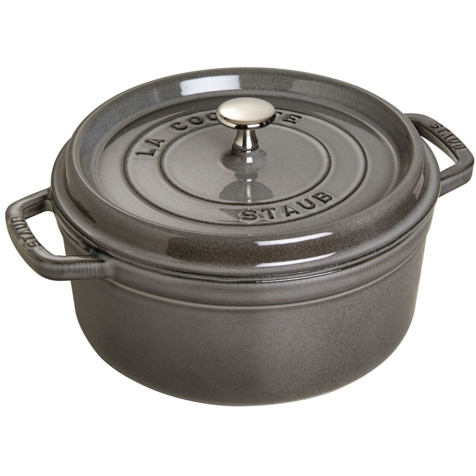 Staub Staub Ronde cocotte 24 cm, grafietgrijs