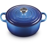 Le Creuset Gietijzeren ronde braadpan azure, 20 cm