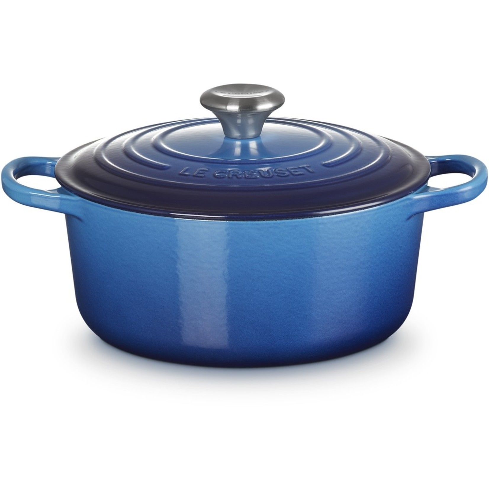 Le Creuset Le Creuset gietijzeren ronde braadpan azure, 24 cm, 4,2 l