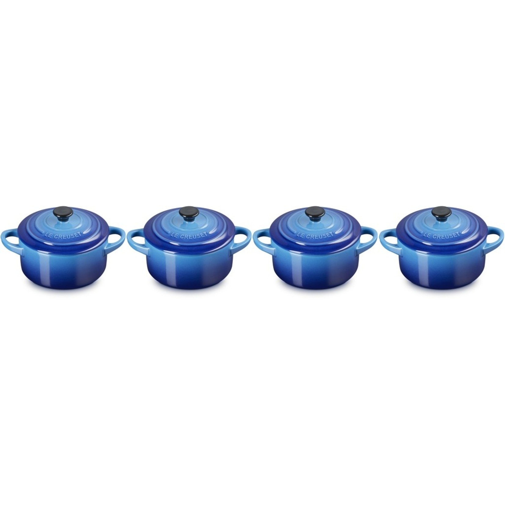 Le Creuset Le Creuset mini braadpannen 4-delige set azure, 0,2 l