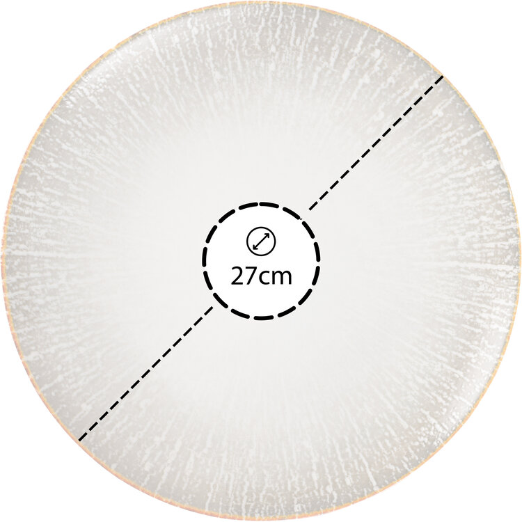 Hazel & Bos Hazel & Bos Juntos grietas dinerbord, 27 cm, set van 6, porselein