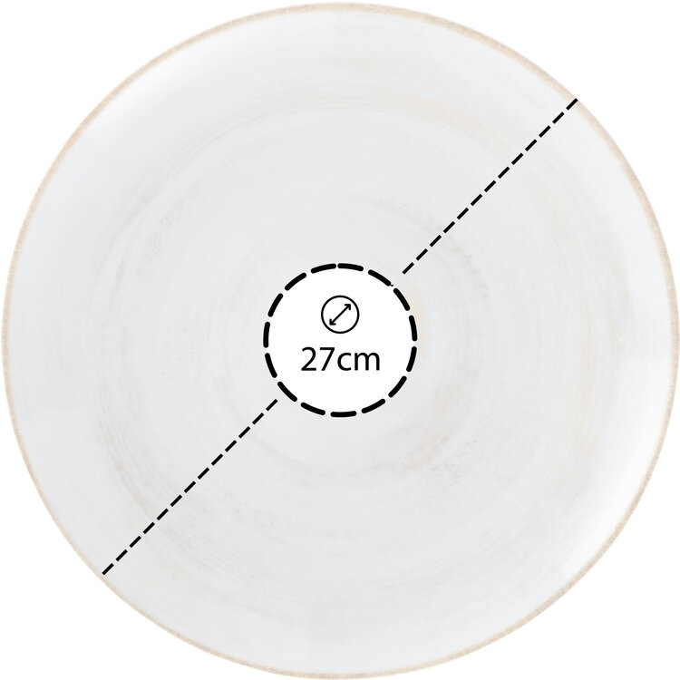 Hazel & Bos Hazel & Bos Juntos madera dinerbord, 27 cm, set van 6, porselein