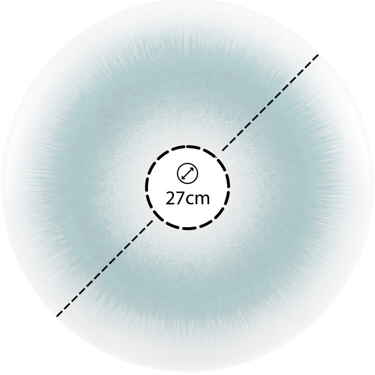 Hazel & Bos Hazel & Bos Juntos azul dinerbord, 27 cm, set van 6, porselein