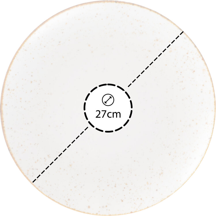 Hazel & Bos Hazel & Bos Juntos picadas dinerbord, 27 cm, set van 6, porselein