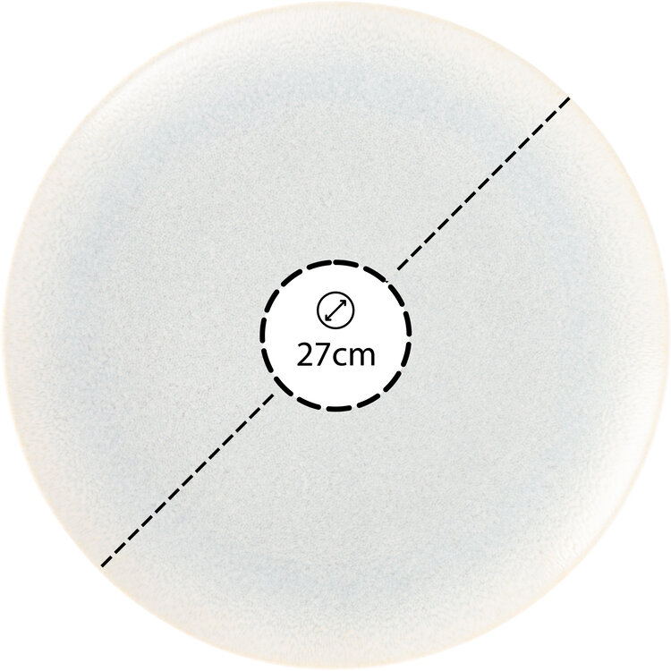 Hazel & Bos Hazel & Bos Juntos granulado pastel dinerbord, 27 cm, set van 6, porselein