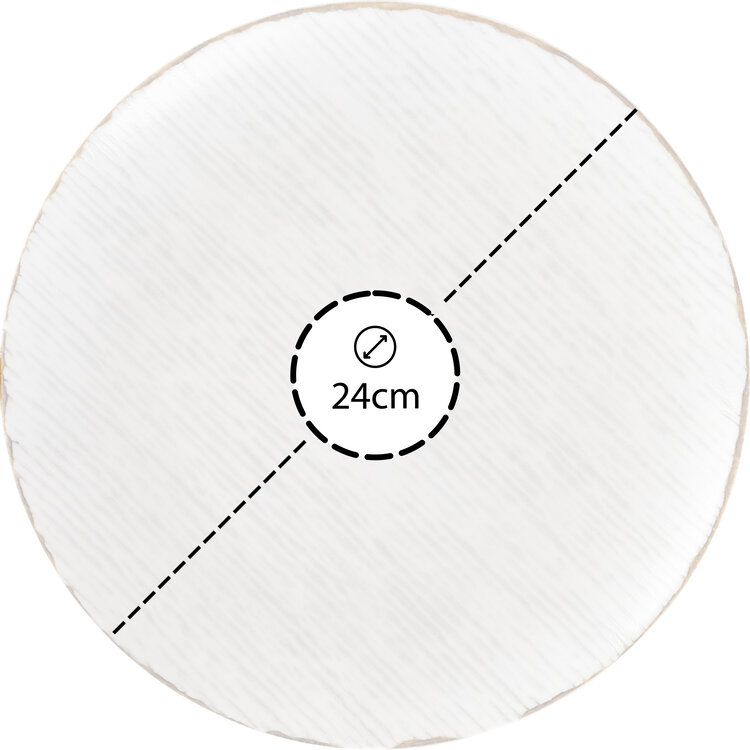 Hazel & Bos Hazel & Bos Juntos rayado ontbijtbord, 24 cm, set van 6, porselein