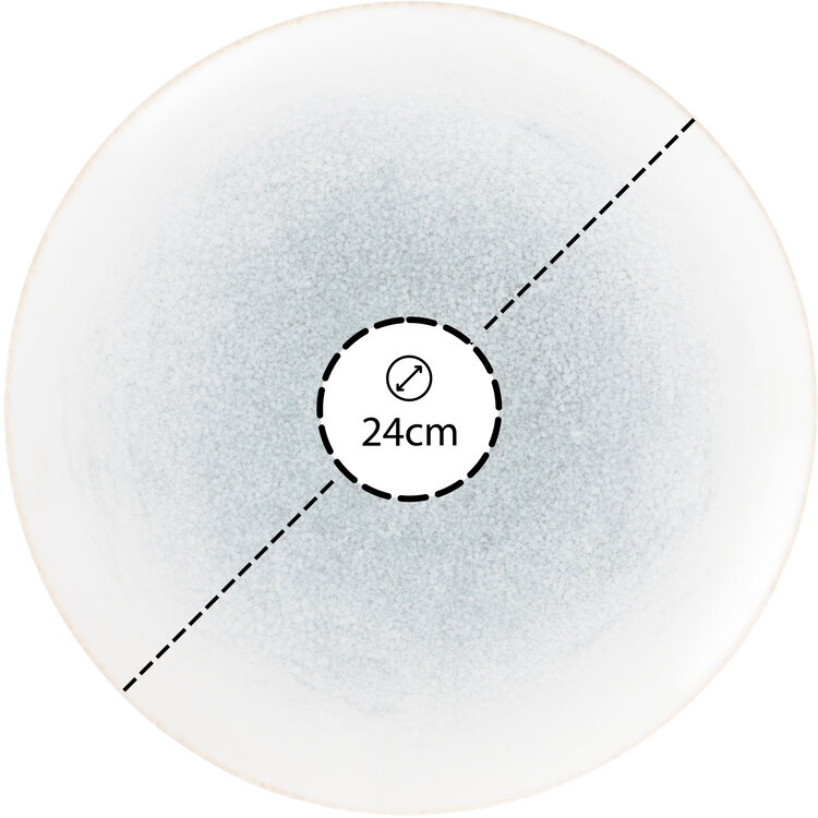 Hazel & Bos Hazel & Bos Juntos reactivo ontbijtbord, 24 cm, set van 6, porselein