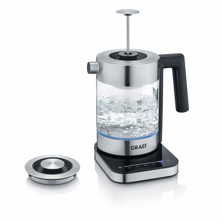 Graef Graef waterkoker instelbaar, glas, 1 l, ledverlichting