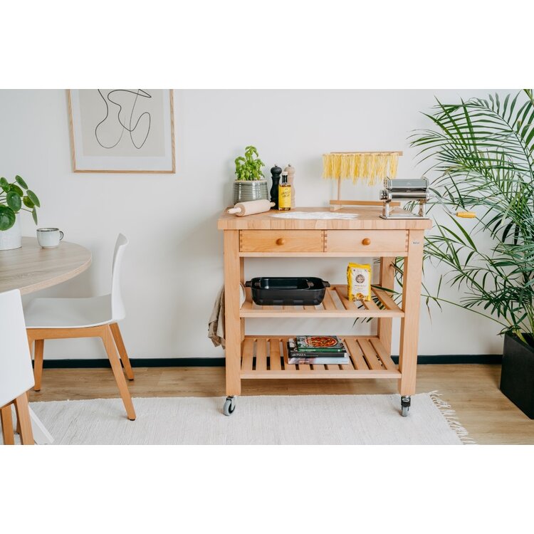 Butler Butler keukentrolley M-900, beukenhout, kopshouten blad