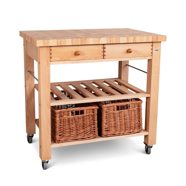 Butler Butler keukentrolley M-900, beukenhout, kopshouten blad