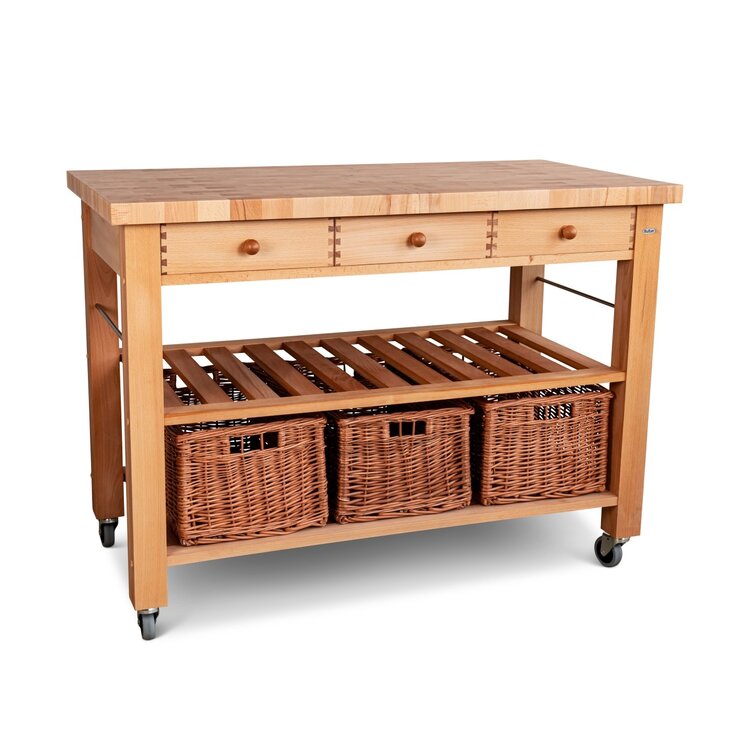 Butler Butler keukentrolley M-1200, beukenhout, kopshouten blad