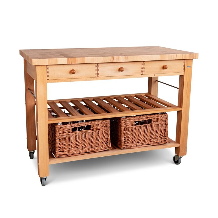 Butler Butler keukentrolley M-1200, beukenhout, kopshouten blad