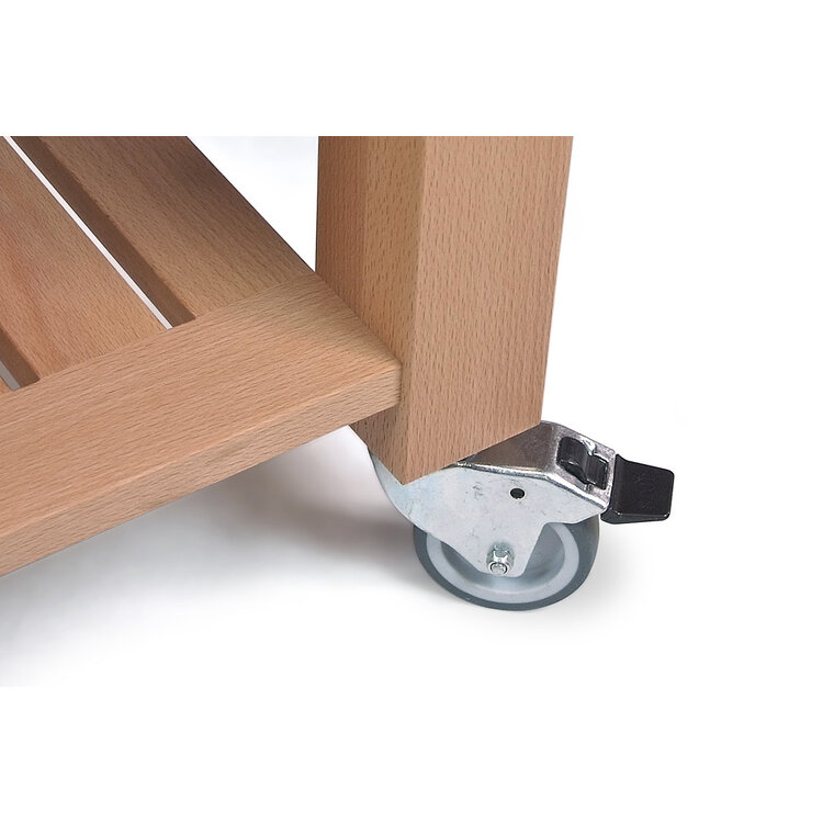 Butler Butler keukentrolley M-1200, beukenhout, roestvrijstalen blad