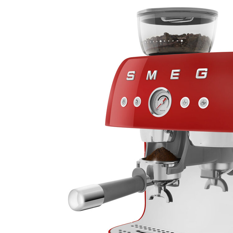 SMEG SMEG espressomachine rood, halfautomaat, EGF03RDEU