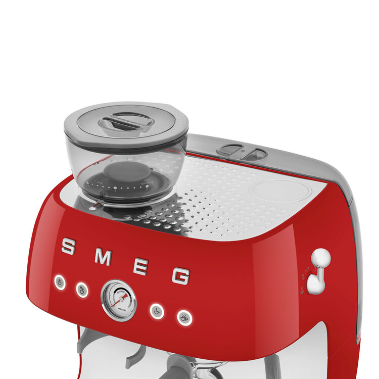 SMEG SMEG espressomachine rood, halfautomaat, EGF03RDEU