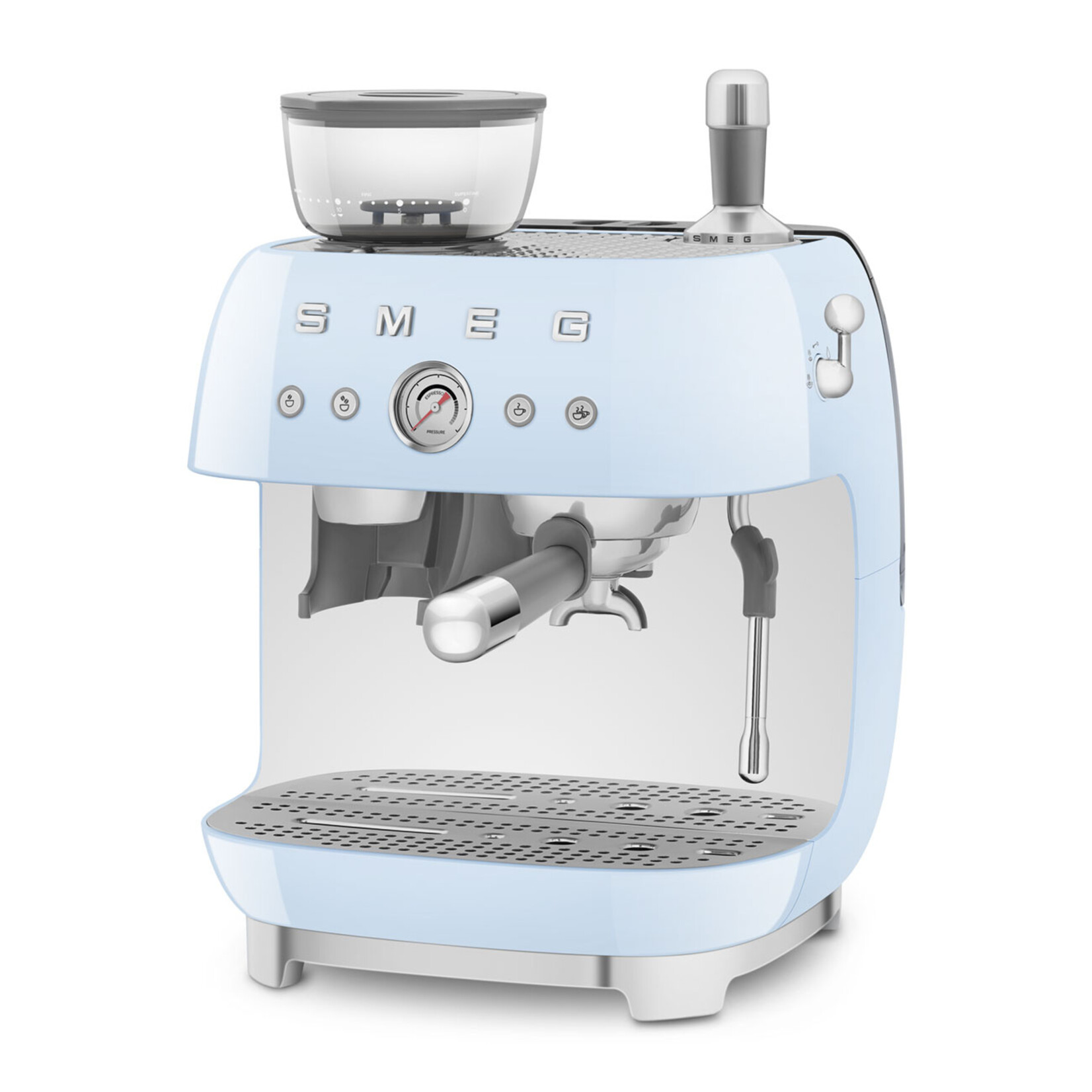 SMEG SMEG espressomachine pastelblauw, halfautomaat, EGF03PBEU