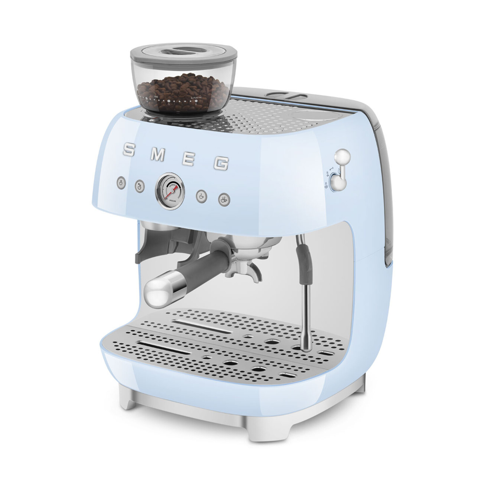 SMEG SMEG espressomachine pastelblauw, halfautomaat, EGF03PBEU