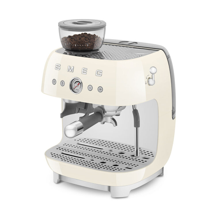 SMEG SMEG espressomachine crème, halfautomaat, EGF03CREU