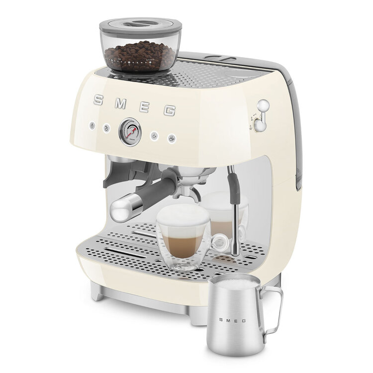 SMEG SMEG espressomachine crème, halfautomaat, EGF03CREU