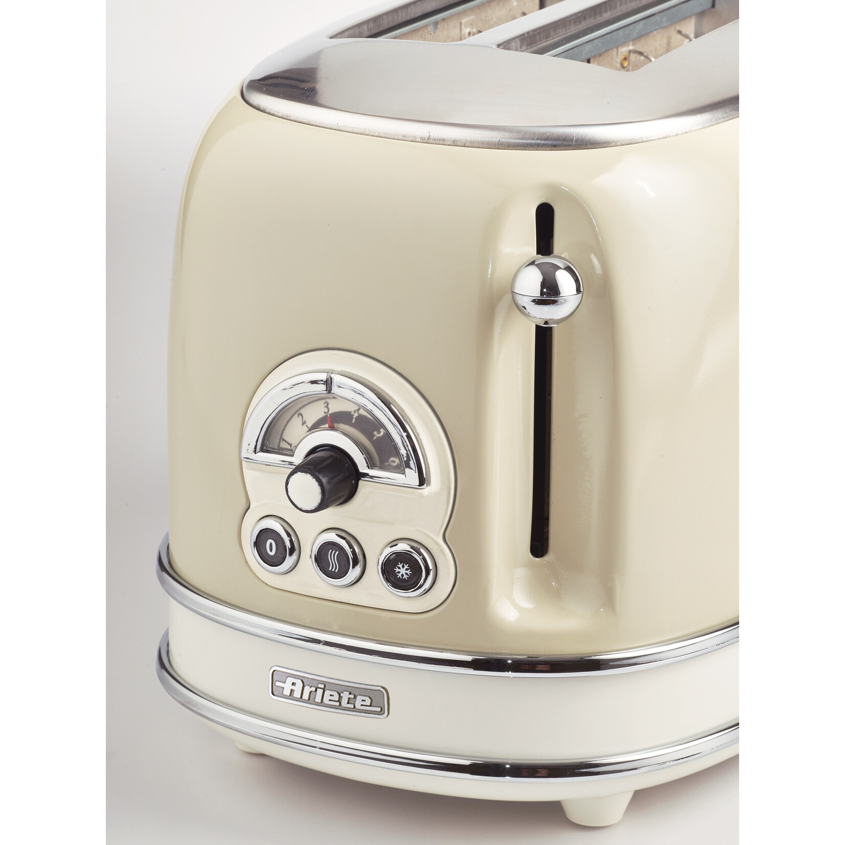 Ariete Ariete Broodrooster Vintage 2-slots, met tostiklemmen, beige