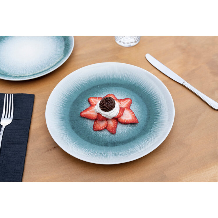 Hazel & Bos Hazel & Bos Juntos azul dinerbord, 27 cm, set van 6, porselein