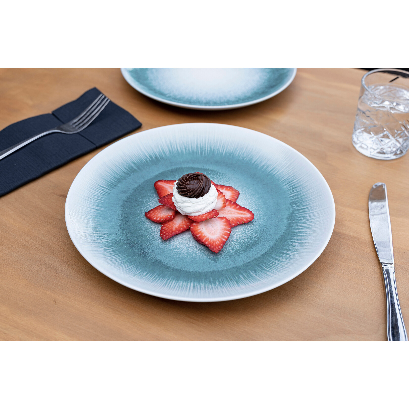 Hazel & Bos Hazel & Bos Juntos azul dinerbord, 27 cm, set van 6, porselein