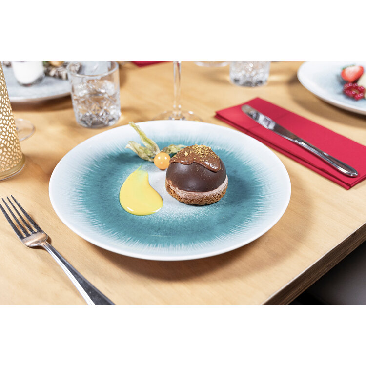 Hazel & Bos Hazel & Bos Juntos azul dinerbord, 27 cm, set van 6, porselein