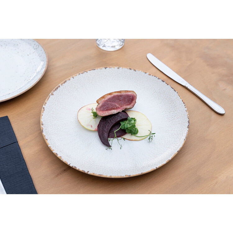 Hazel & Bos Hazel & Bos Juntos artesanal ontbijtbord, 24 cm, set van 6, porselein