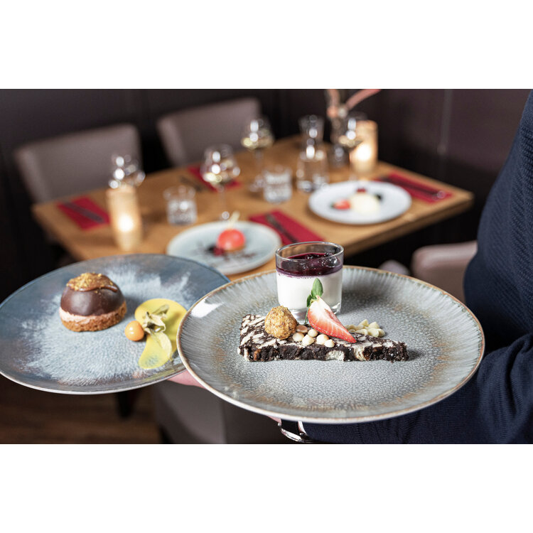 Hazel & Bos Hazel & Bos Juntos blanco artico dinerbord, 27 cm, set van 6, porselein