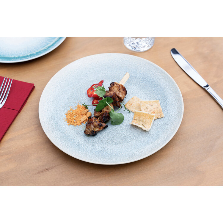 Hazel & Bos Hazel & Bos Juntos granulado pastel ontbijtbord, 24 cm, set van 6, porselein