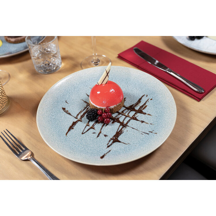 Hazel & Bos Hazel & Bos Juntos granulado pastel dinerbord, 27 cm, set van 6, porselein