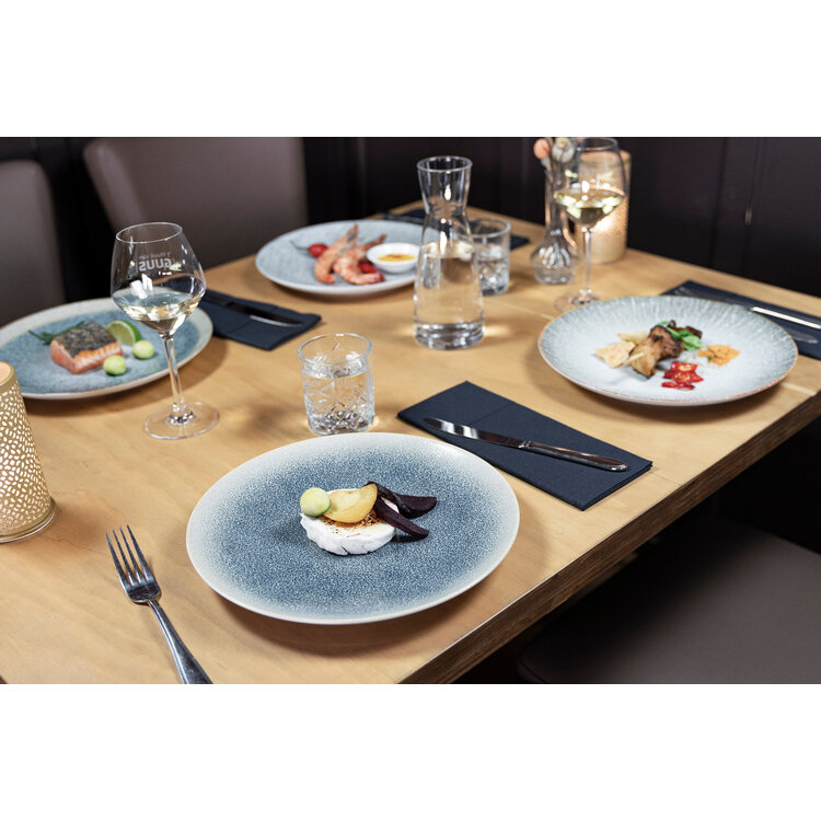 Hazel & Bos Hazel & Bos Juntos granulado dinerbord, 27 cm, set van 6, porselein