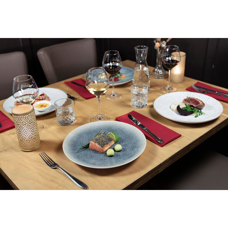 Hazel & Bos Hazel & Bos Juntos granulado dinerbord, 27 cm, set van 6, porselein