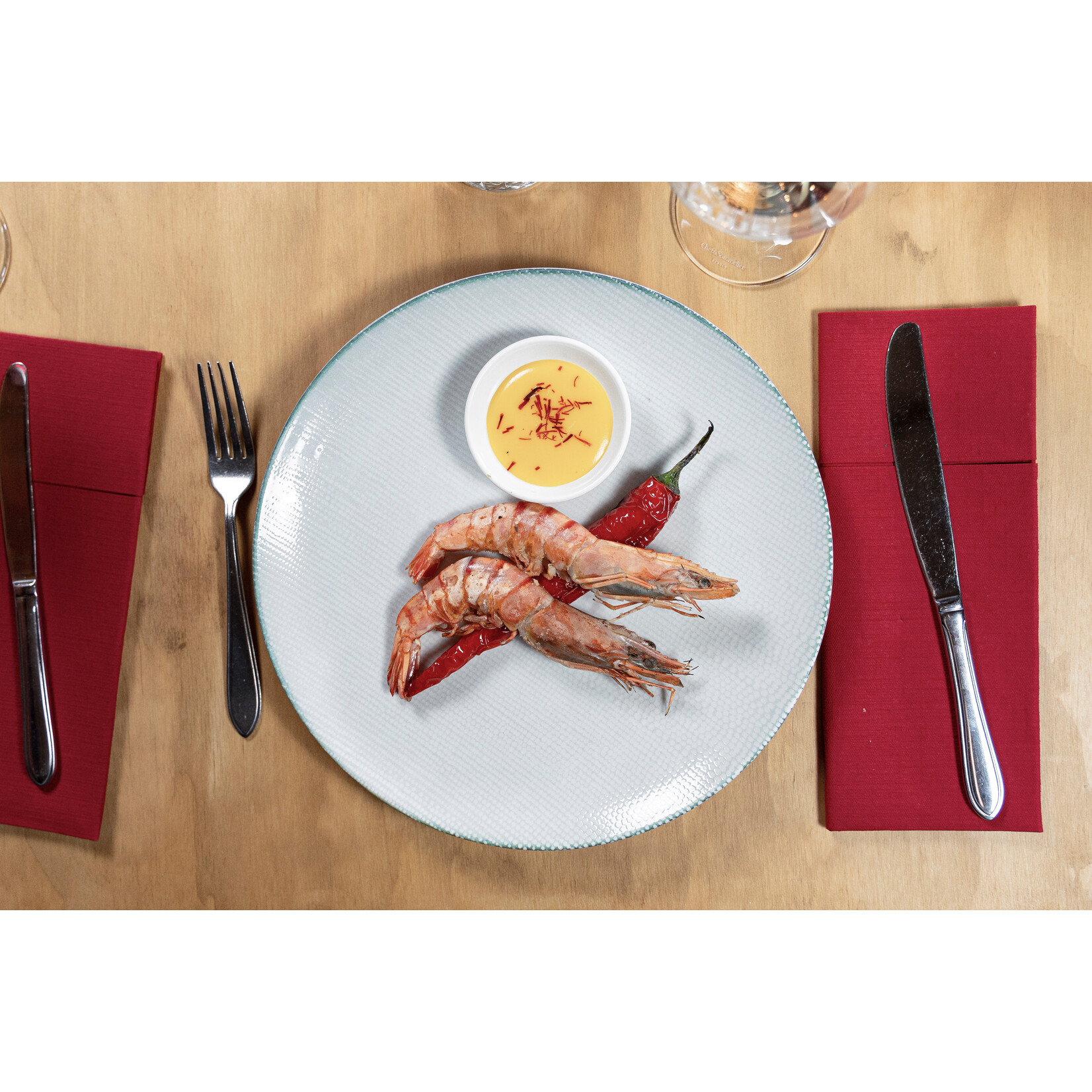 Hazel & Bos Hazel & Bos Juntos motas dinerbord, 27 cm, set van 6, porselein