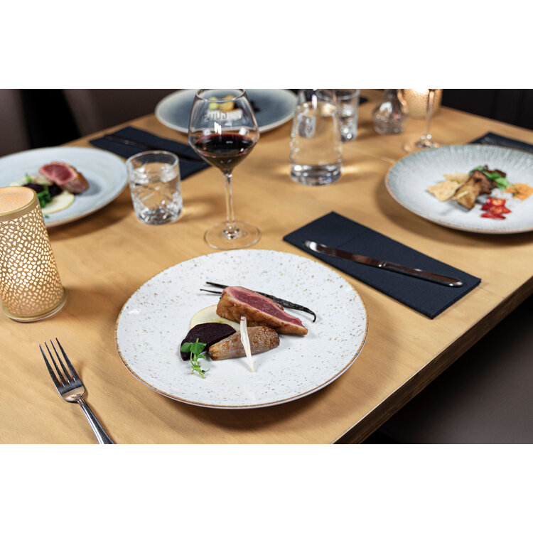 Hazel & Bos Hazel & Bos Juntos picadas ontbijtbord, 24 cm, set van 6, porselein