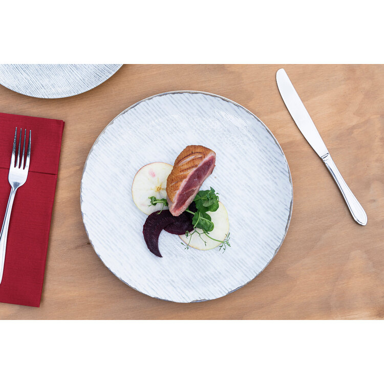 Hazel & Bos Hazel & Bos Juntos rayado ontbijtbord, 24 cm, set van 6, porselein