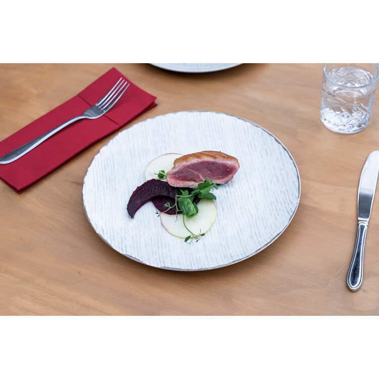 Hazel & Bos Hazel & Bos Juntos rayado ontbijtbord, 24 cm, set van 6, porselein