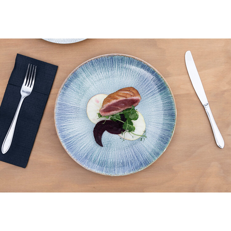 Hazel & Bos Hazel & Bos Juntos esmeralda ontbijtbord, 24 cm, set van 6, porselein