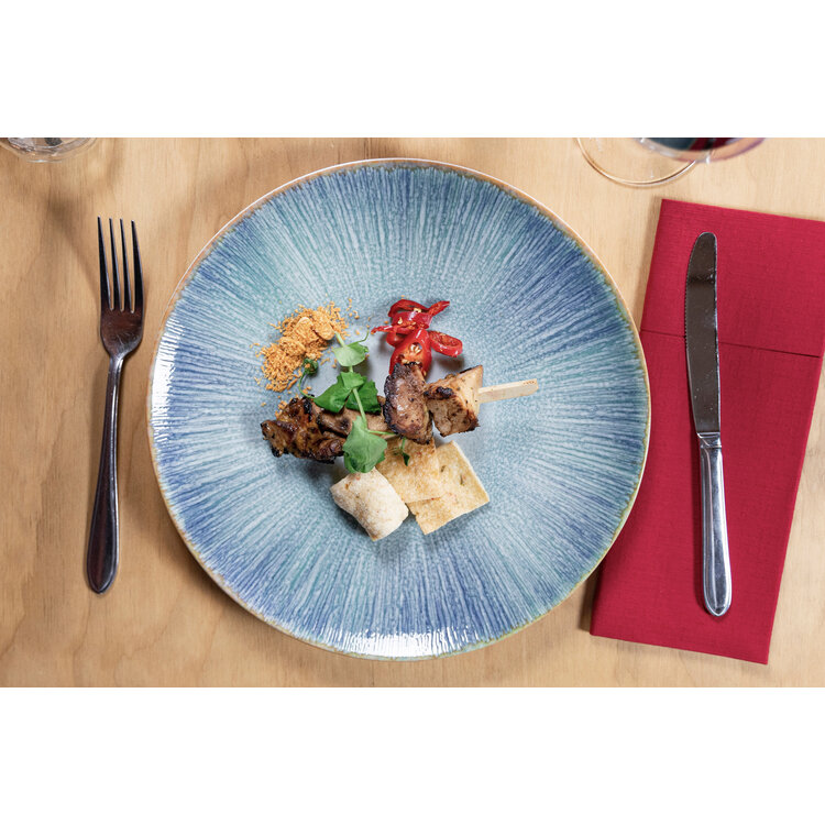 Hazel & Bos Hazel & Bos Juntos esmeralda ontbijtbord, 24 cm, set van 6, porselein