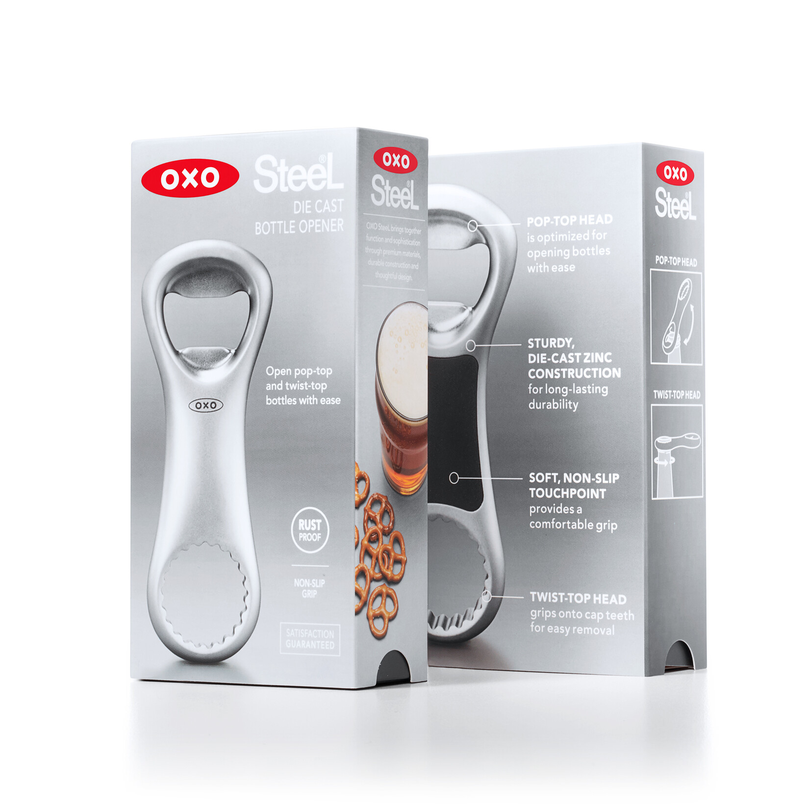 OXO Good Grips OXO Good Grips flesopener SteeL, dubbelzijdig