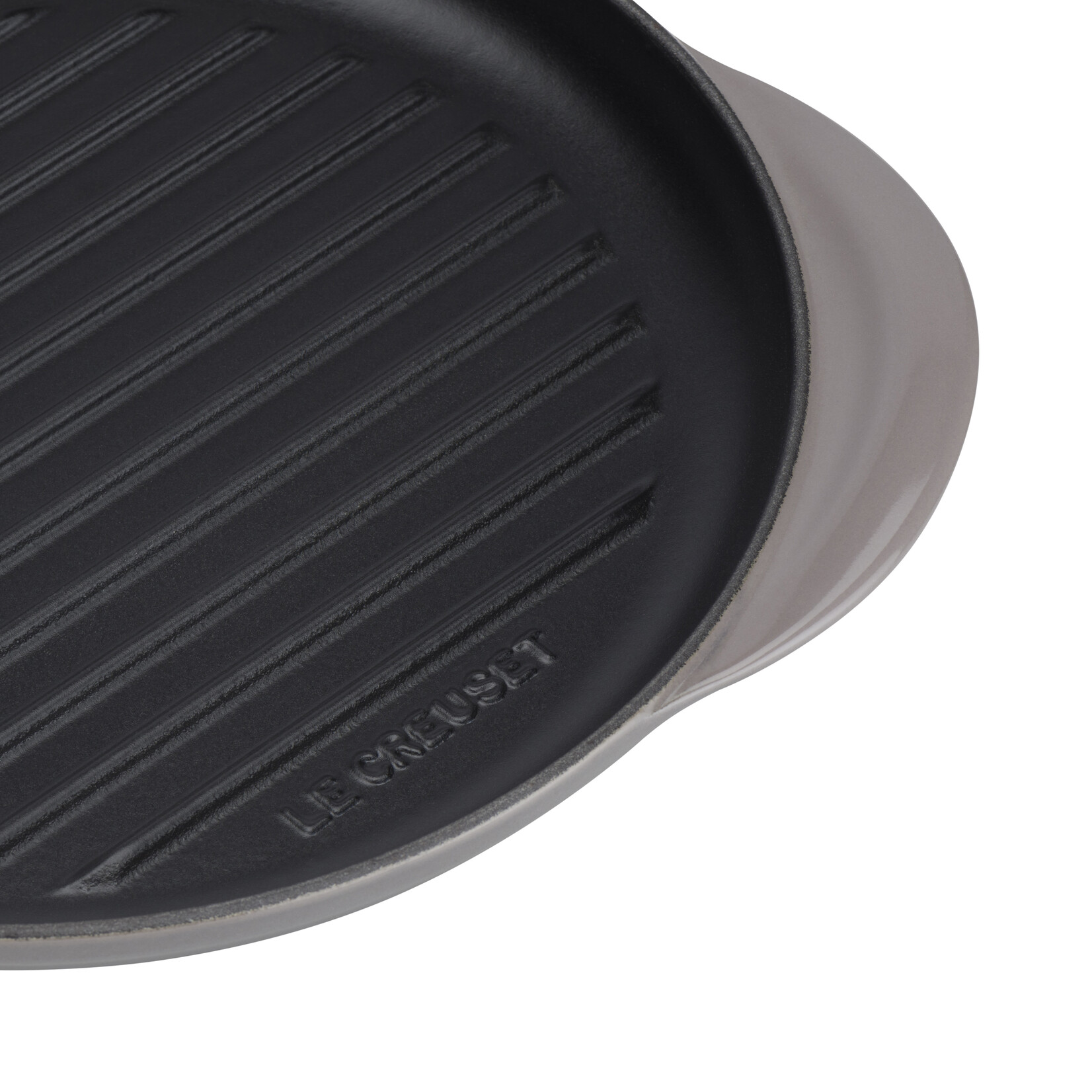 Le Creuset Le Creuset gietijzeren grillplaat flint, 25 cm, rond