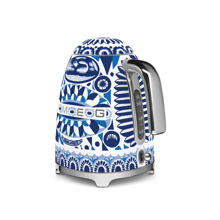 SMEG SMEG Dolce & Gabbana Waterkoker KLF03DGBEU, 1,7 liter, Blu Mediterraneo