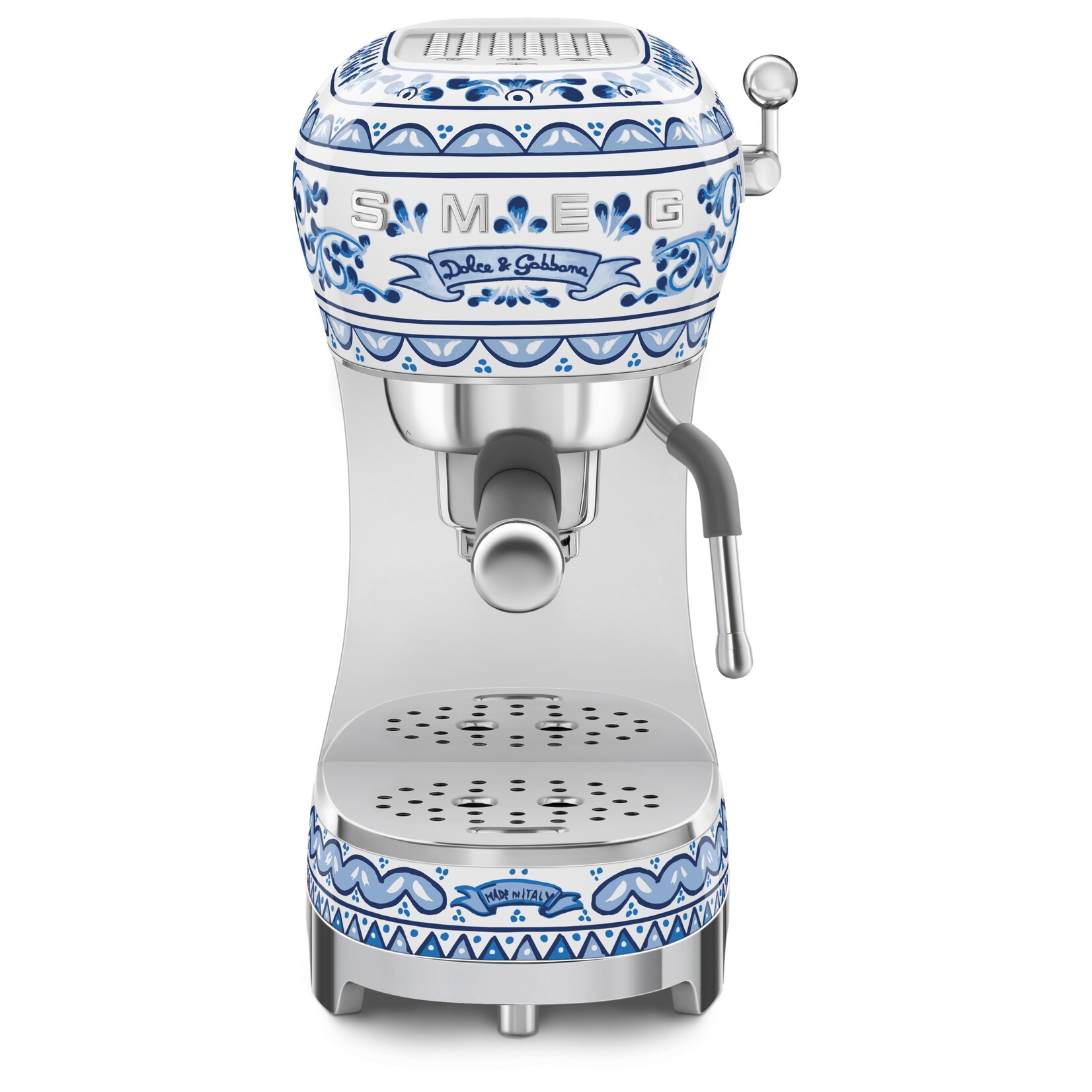 SMEG SMEG Dolce & Gabbana Espressomachine ECF02DGBEU, Blu Mediterraneo