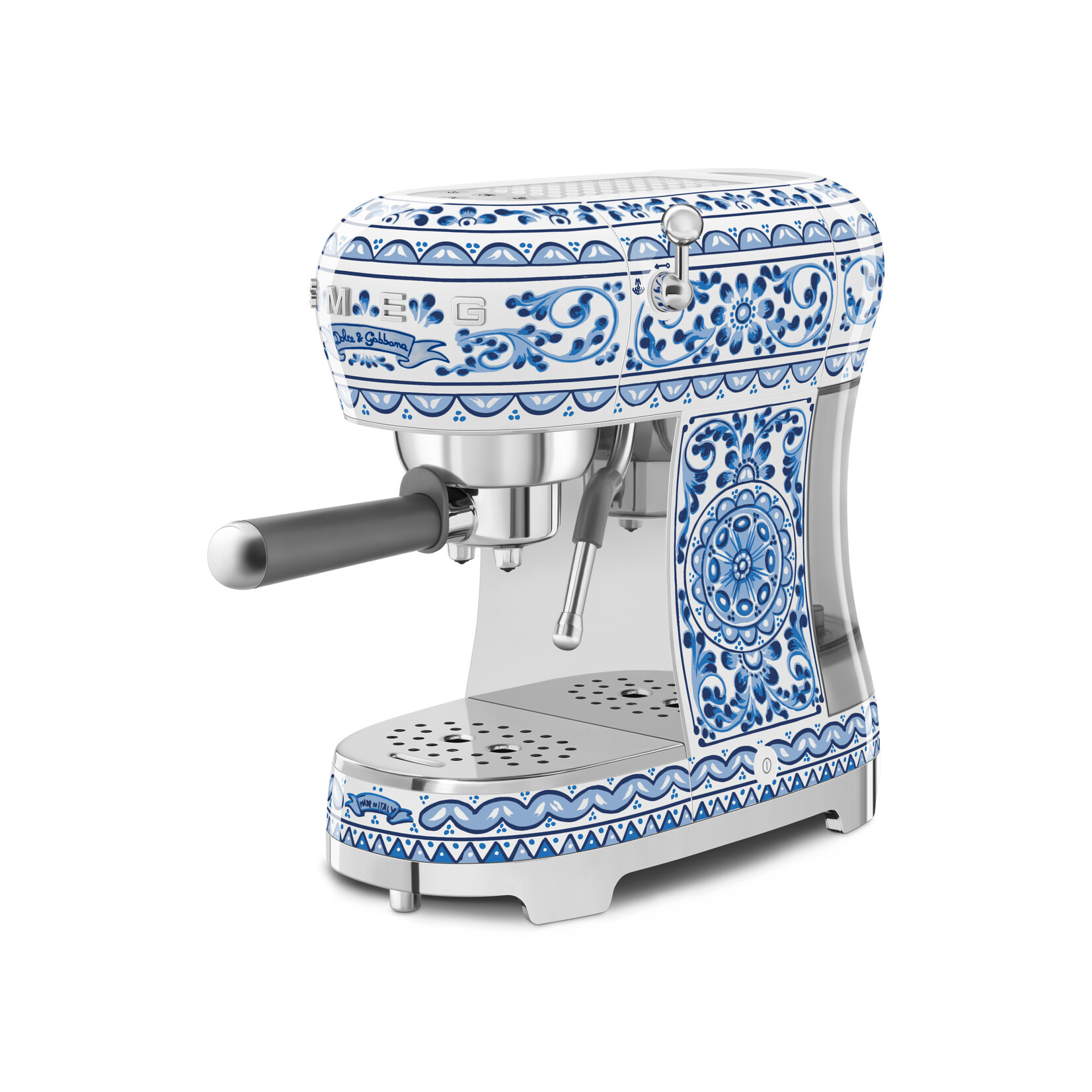 SMEG SMEG Dolce & Gabbana Espressomachine ECF02DGBEU, Blu Mediterraneo