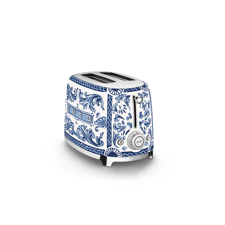 SMEG SMEG Dolce & Gabbana Broodrooster TSF01DGBEU, 2-slots, Blu Mediterraneo