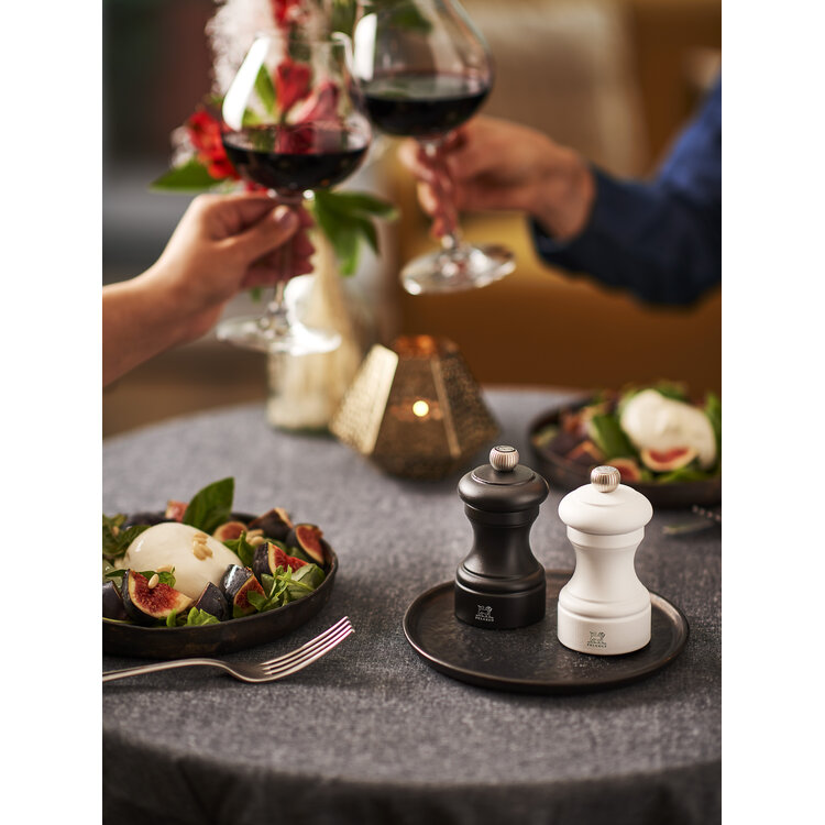 Peugeot Peugeot Bistro zoutmolen 10 cm, mat wit, beukenhout