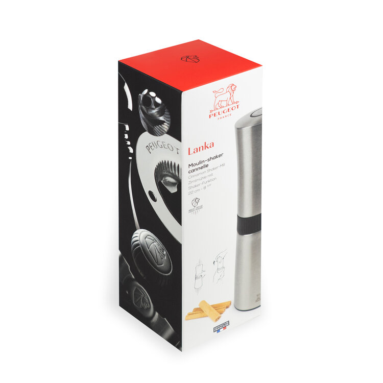 Peugeot Peugeot Lanka kaneelmolen 22 cm, RVS, met shaker
