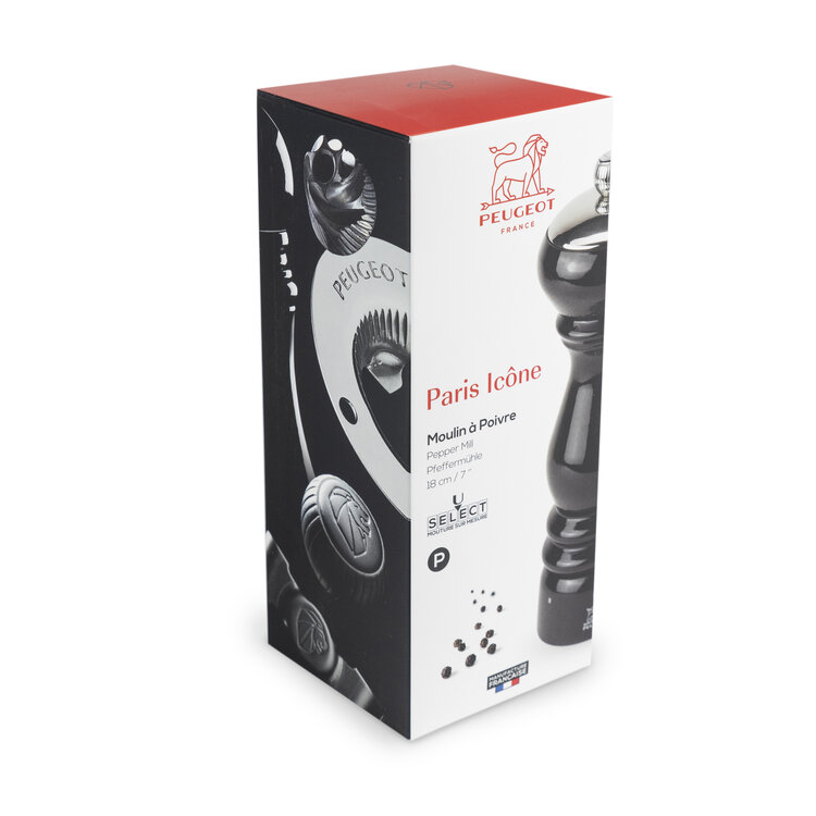 Peugeot Peugeot Paris Icone pepermolen 18 cm, zwart, beukenhout, u'Select