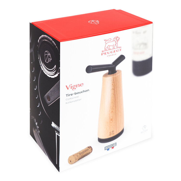 Peugeot Peugeot Vigne kurkentrekker 18 cm, wormschroef, hout